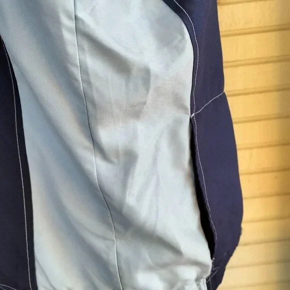 GreenTea Blue Bomber Jacket with Elastic Waistband - Picture 4 of 10